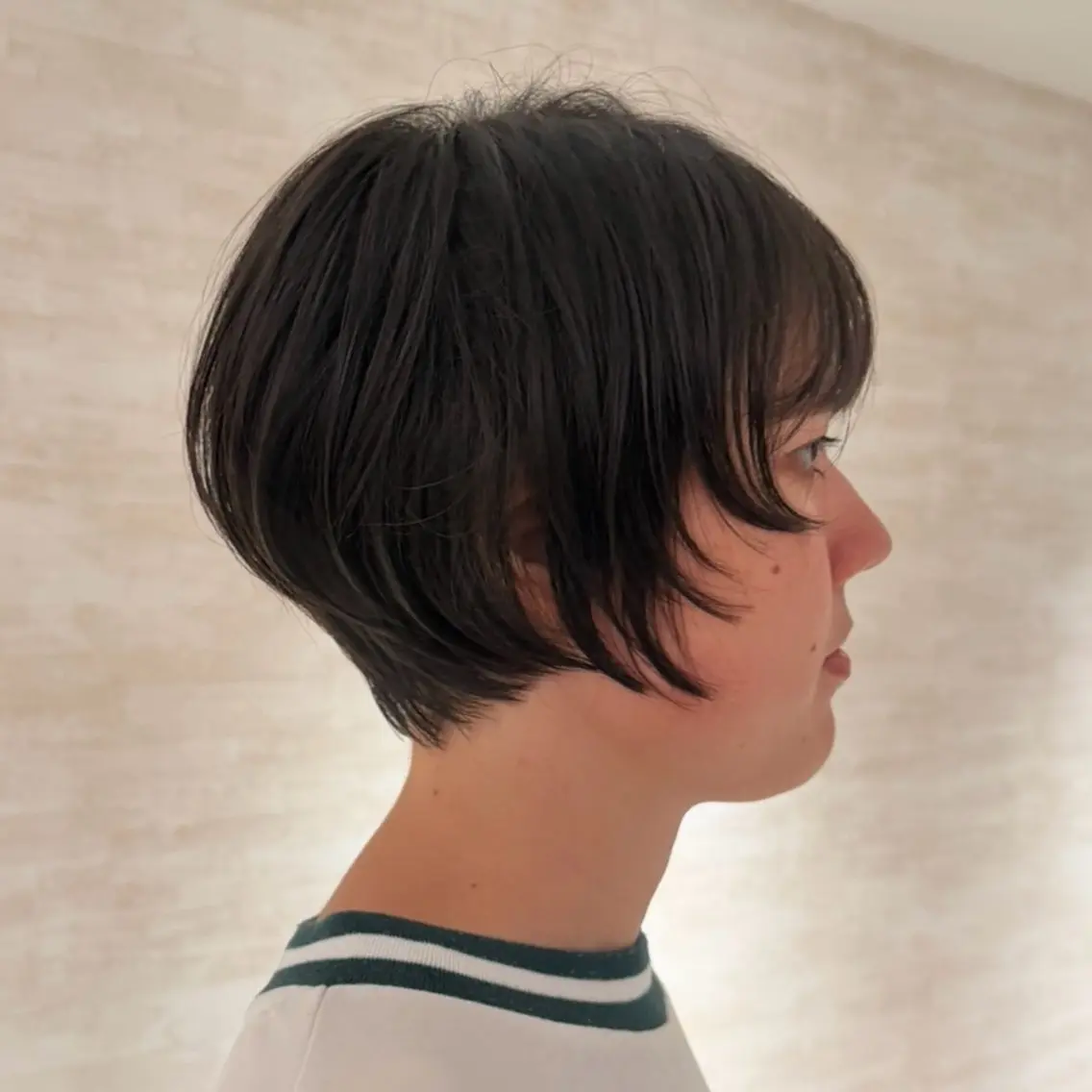 ショート 顔まわりレイヤー レイヤーカット ショートヘア 小顔カット ショートカット / 銀座/ 青山莉奈のヘアスタイル