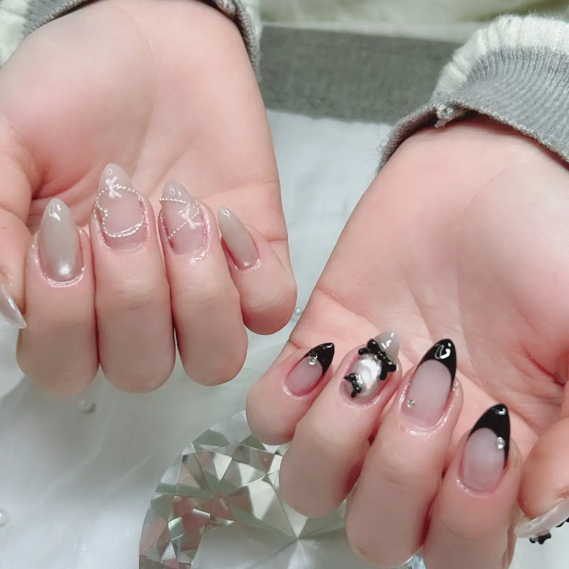 ネイル オーロラネイル ミラーネイル オフィスネイル ワンカラーネイル シンプルネイル ハンドネイル Cute Tips nailのネイルデザイン