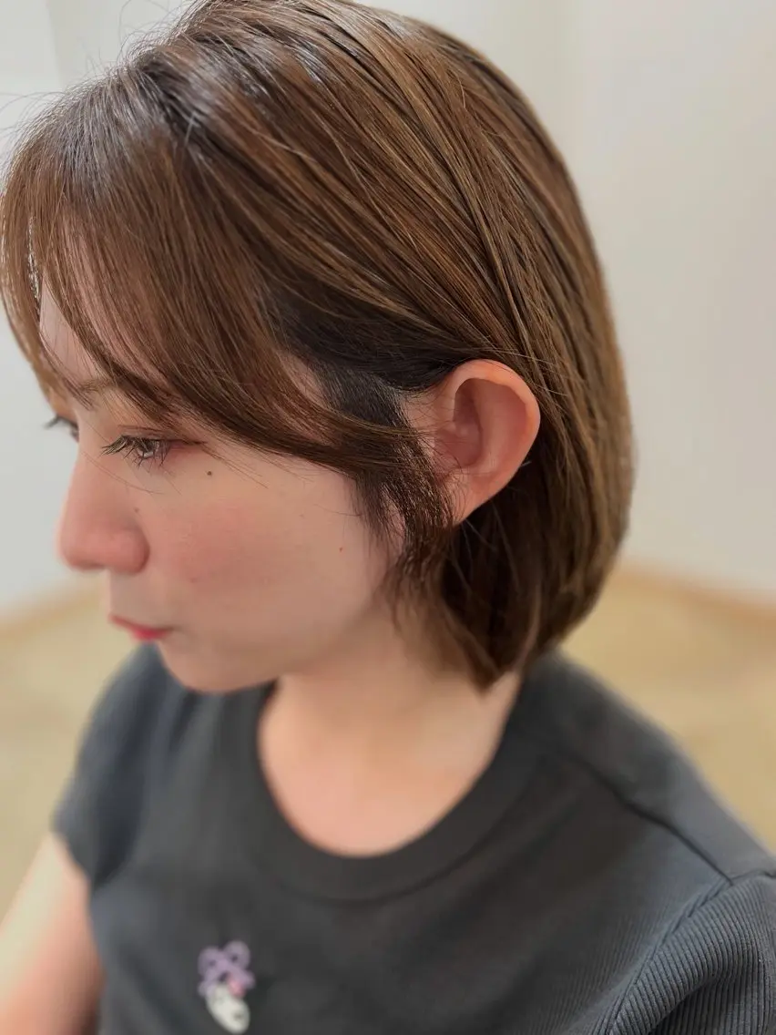 ミディアム カラー カット ヘアカラー 下野 悠也のヘアスタイル