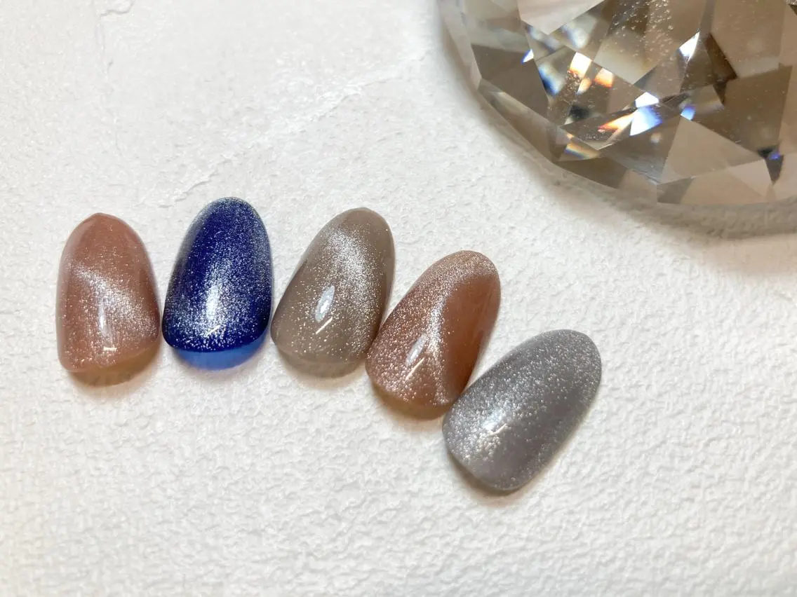 ショート ネイル マグネットネイル ハンドネイル Lino'a  浅草 ＊KEIKOのネイルデザイン