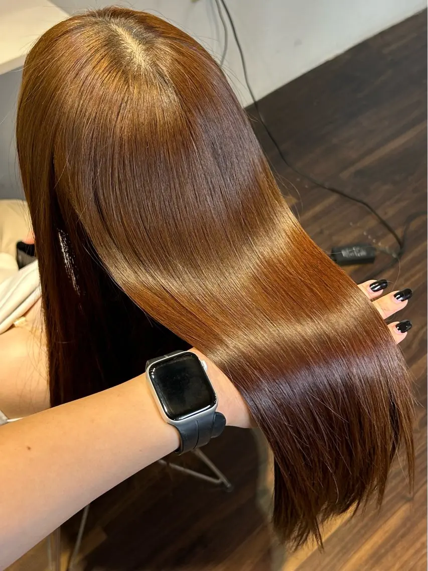 セミロング カラー ヘアアレンジ 顔まわりレイヤー 顔周りカット 髪質改善 韓国風ヘア レイヤーカット カット 縮毛矯正 トリートメント レイヤーカット×髪質 改善🇰🇷シオリのヘアスタイル