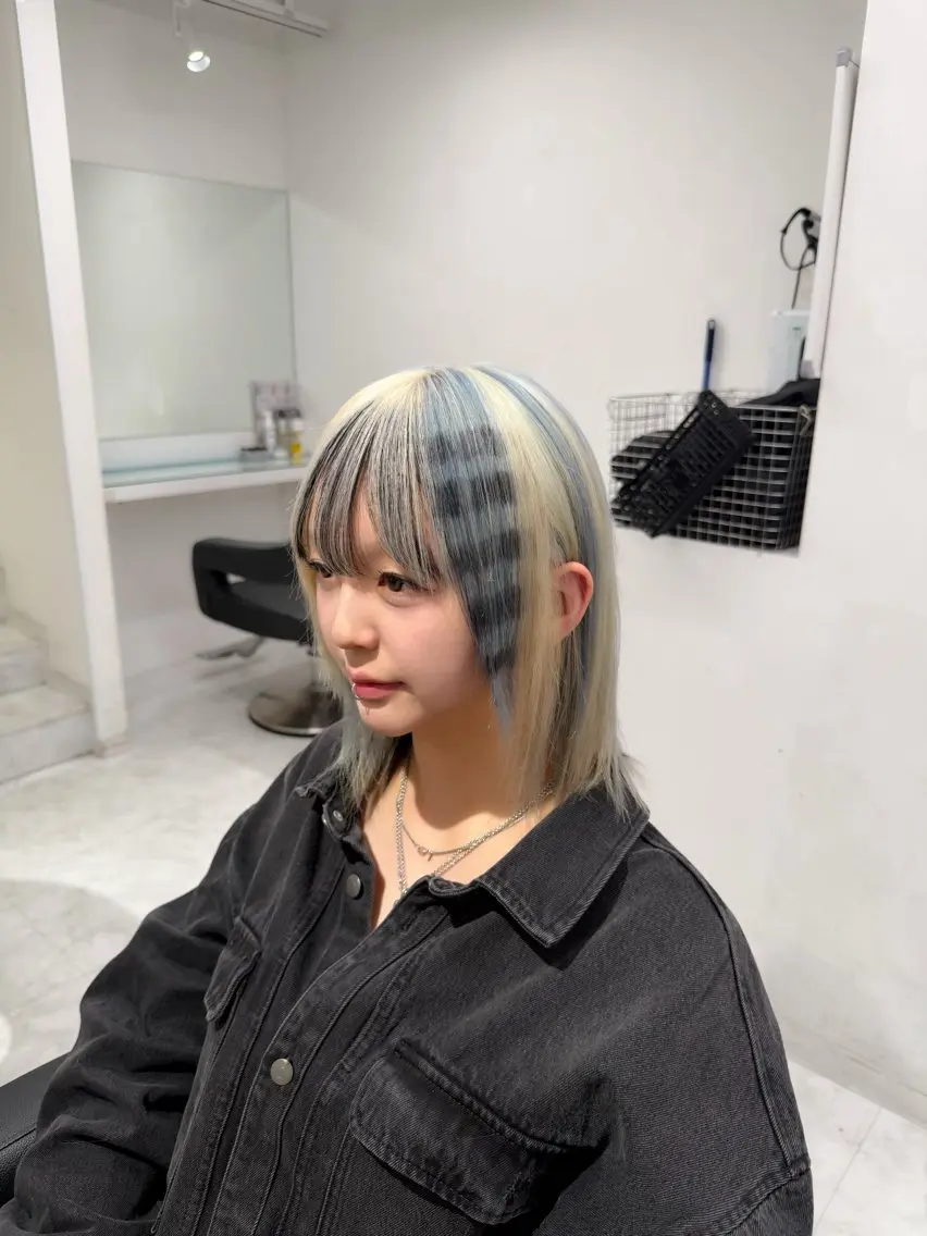 【🫯デザインカラー🫯】✨️ブリーチありorなし選べるダブルカラーで作るデザインカラー✨＋オリジナルトリートメント🫧の写真