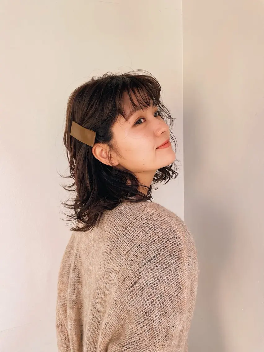 パーマ ボブ ニュアンスパーマ ボブ/ミディアム 親しみやすさ/さくらのヘアスタイル