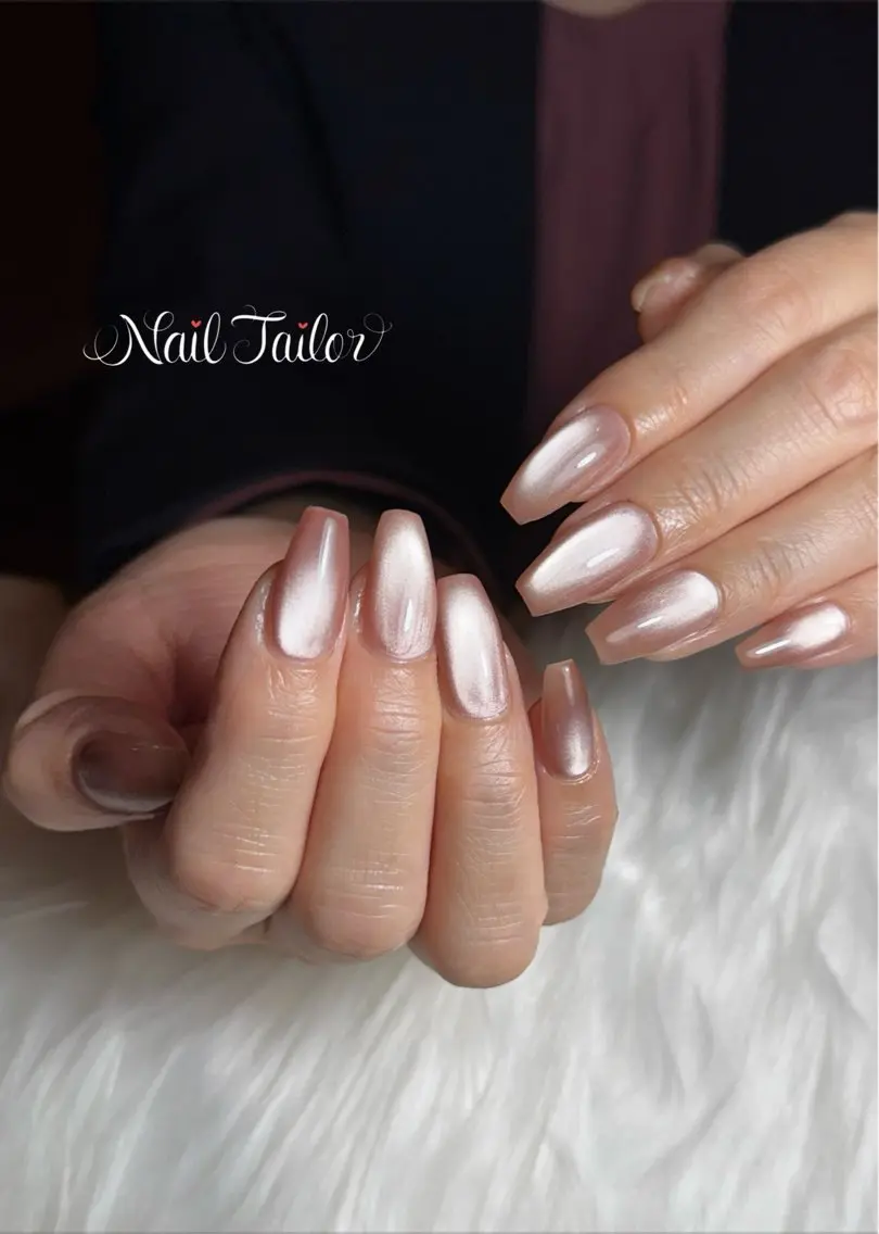 ネイル ブラウン キラキラネイル オフィスネイル ピンク ハンドネイル NailTailor ネイルテイラーのネイルデザイン