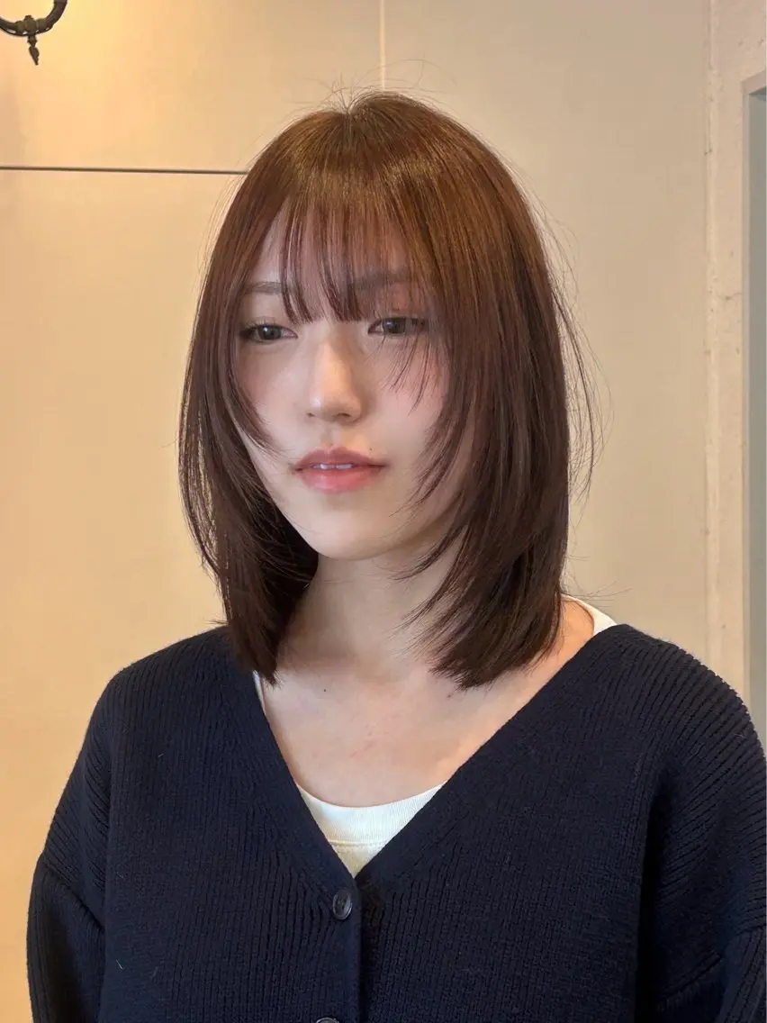 ミディアム カラー カット ヘアカラー トリートメント ナチュラル大人っぽい スタイル　MAORIのヘアスタイル