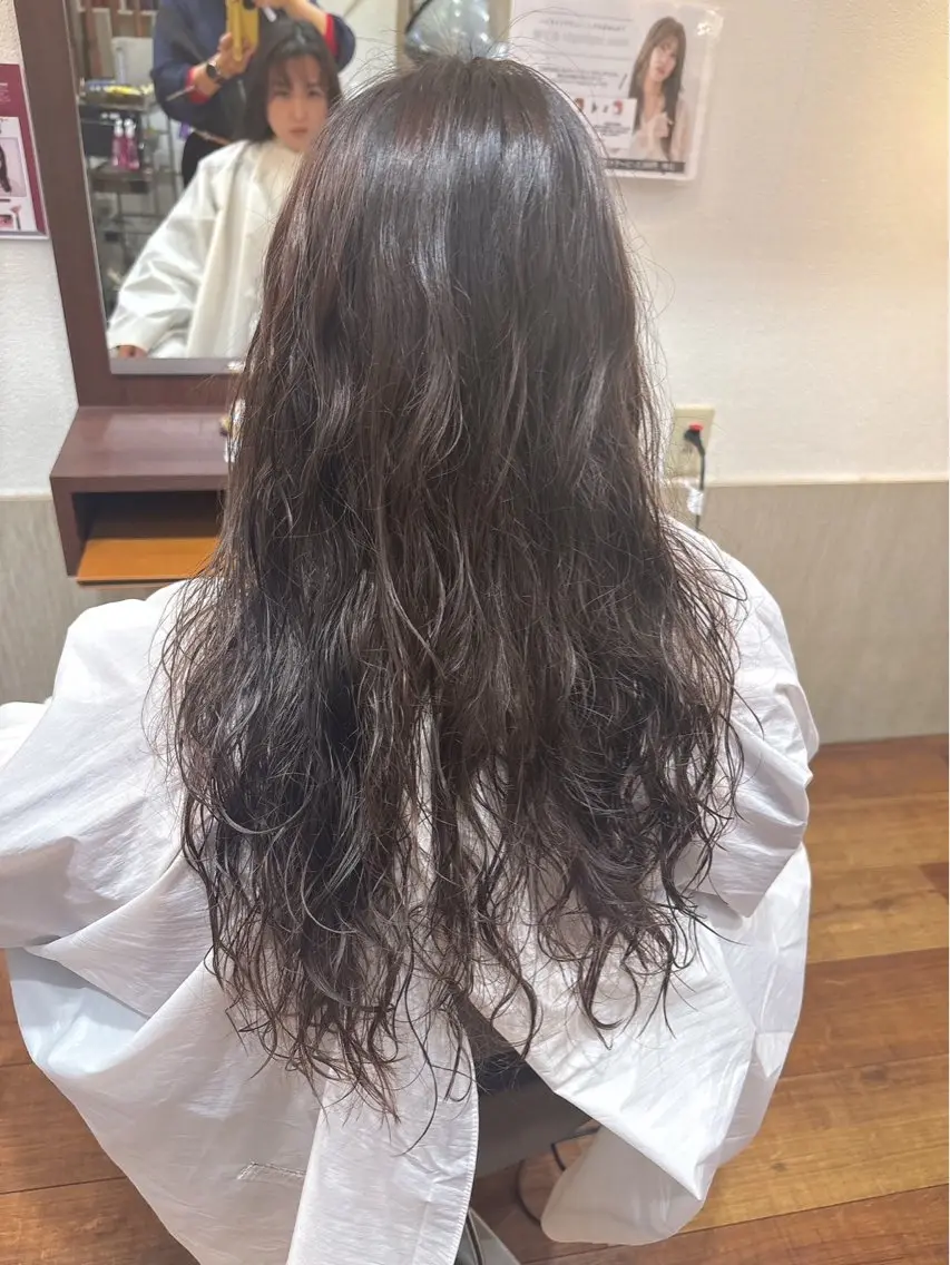 ロング パーマ 浅香山✨美髪✨ やまもとあきこのヘアスタイル