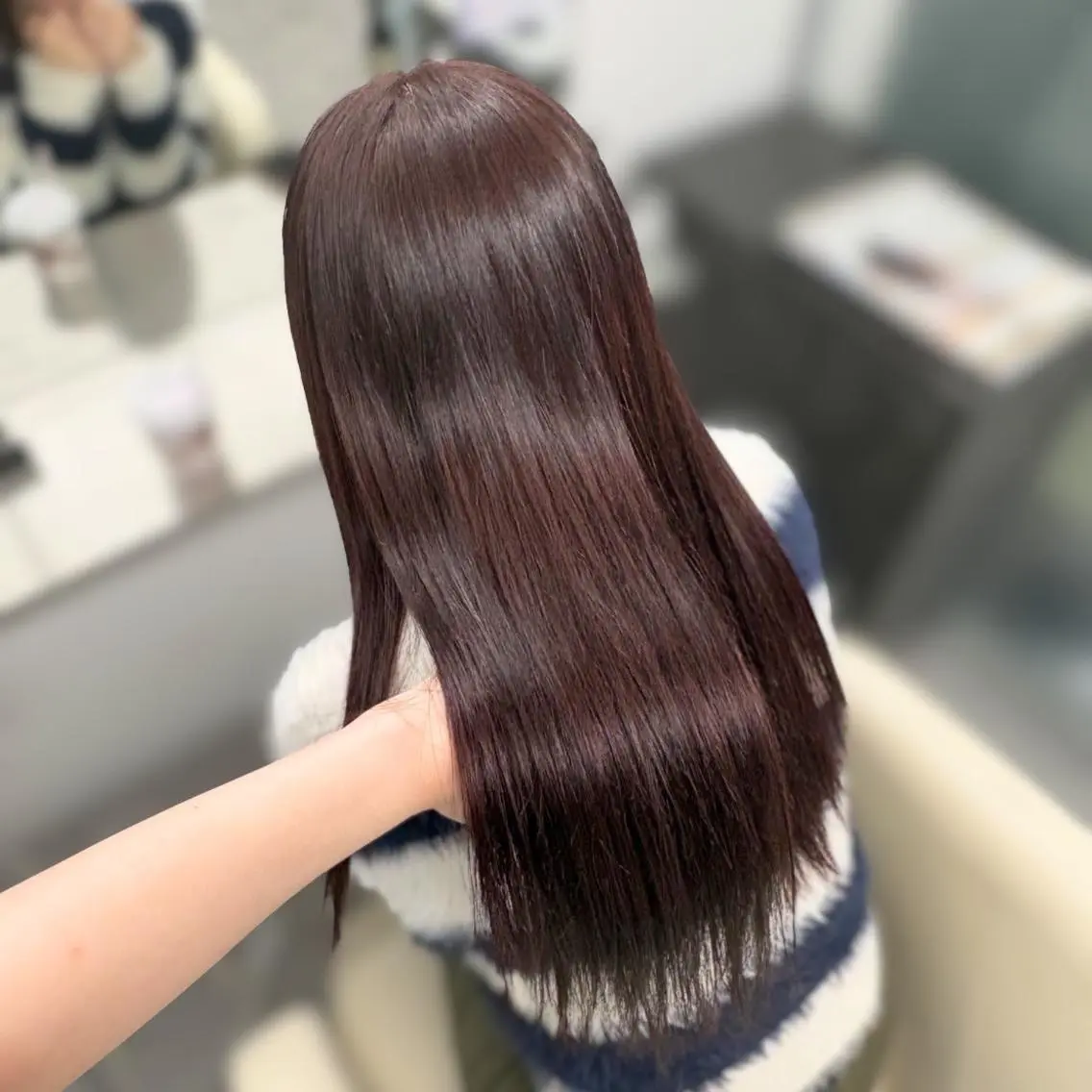カラー ロング 透明感カラー 髪質改善 トリートメント ヘアカラー 透明感カラー×顔周り mizuki🫧のヘアスタイル