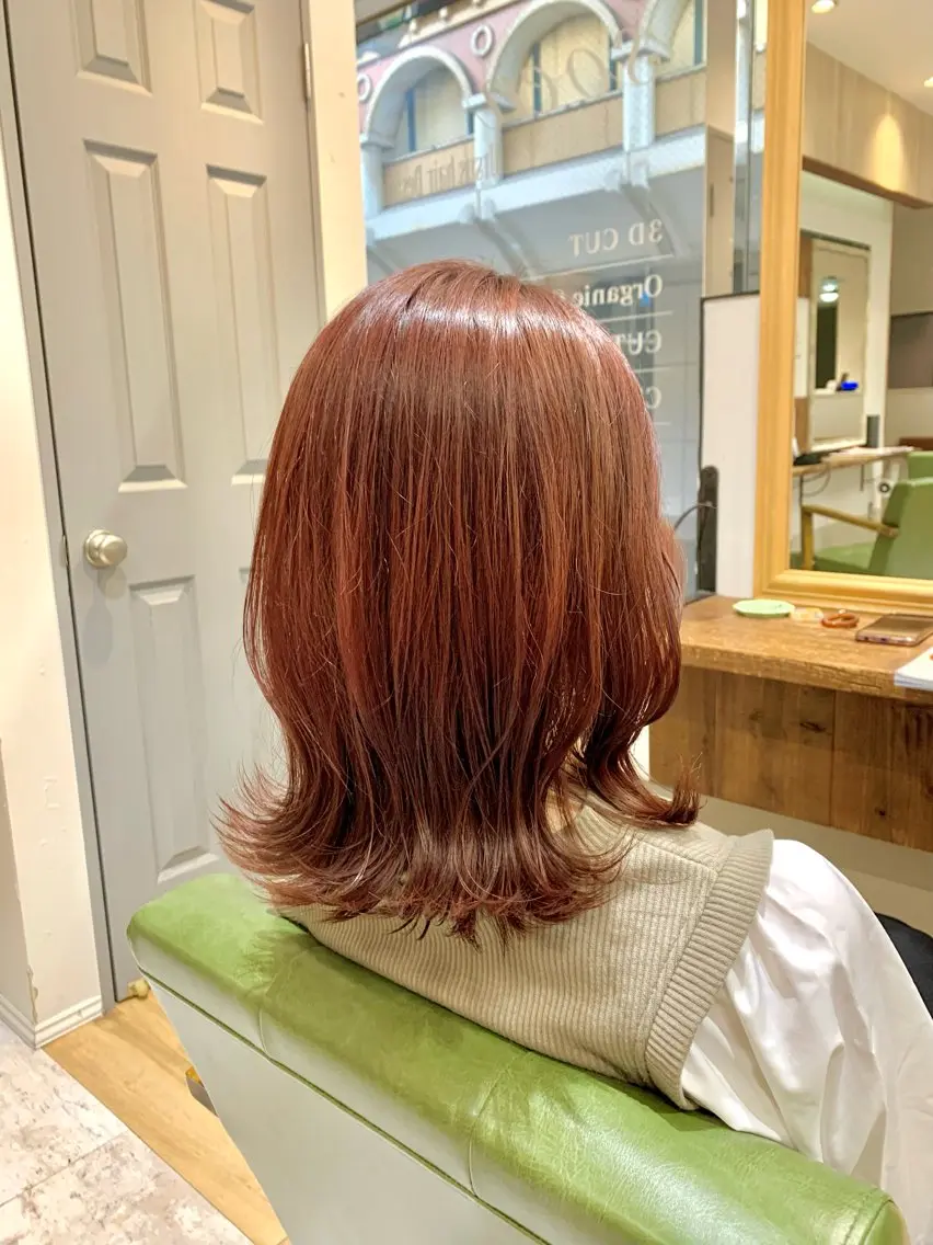 ミディアム カラー rinrin 天文館のヘアスタイル