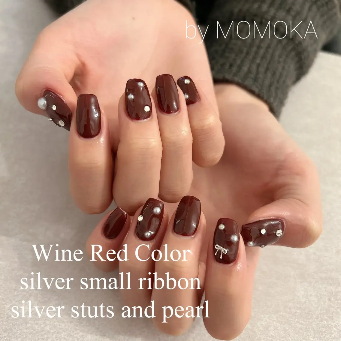 ネイル ボルドー Momo nailsalonのネイルデザイン