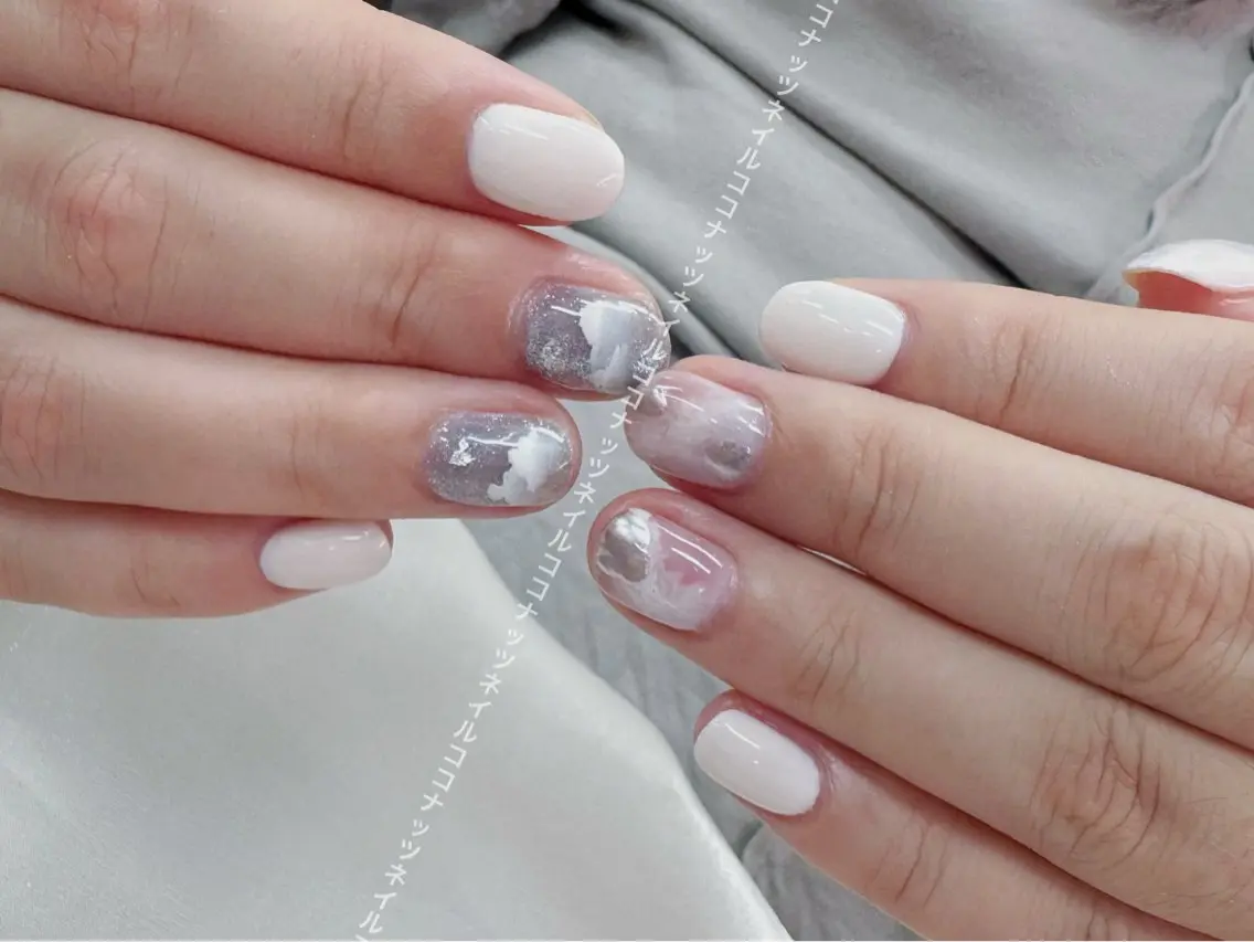ネイル HOSHINO NAIL_長さだしのネイルデザイン