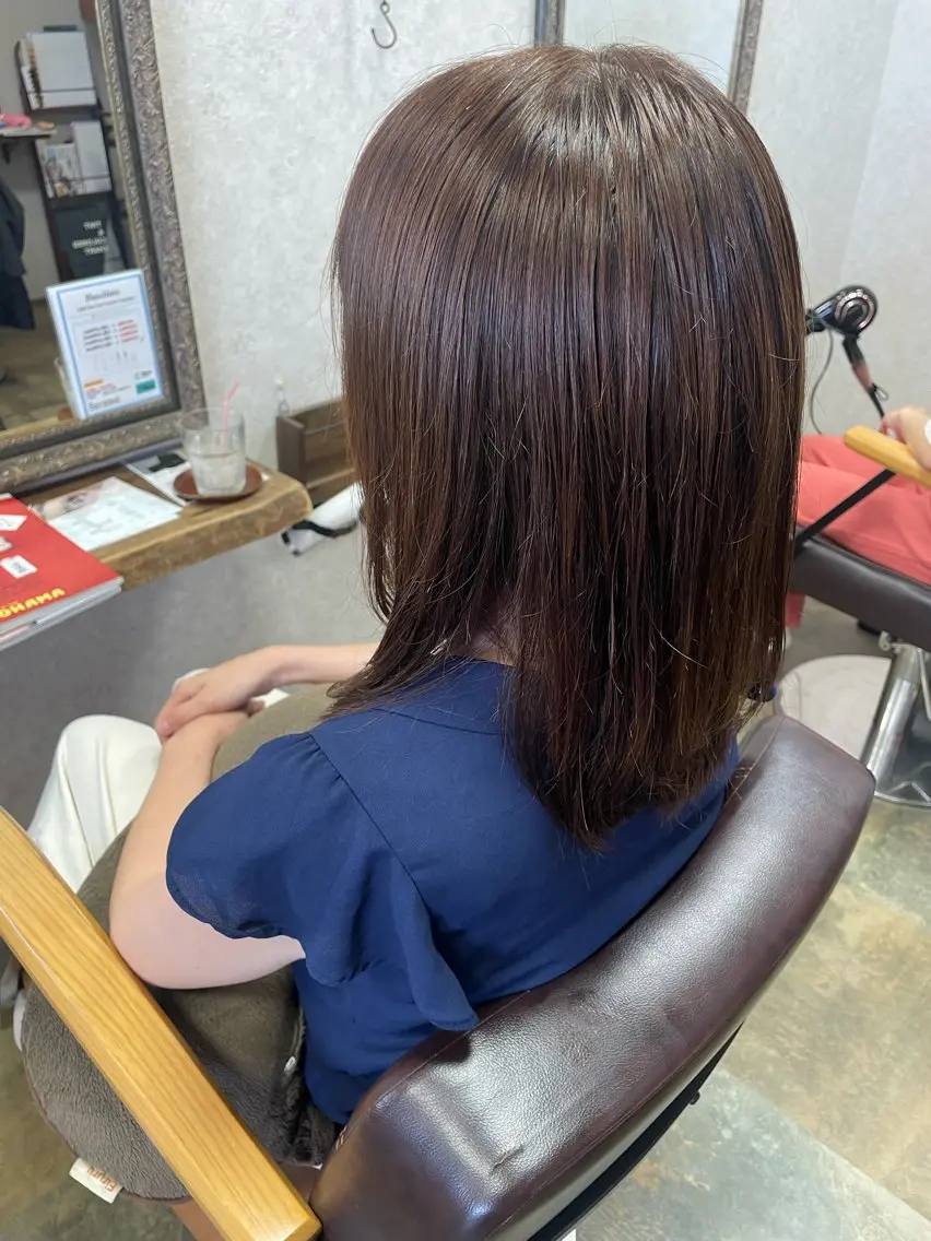 ミディアム カラー アッシュ ベージュカラー 透明感カラー ヘアカラー トリートメント 三川 啓英 / 縮毛矯正/髪質改善のヘアスタイル