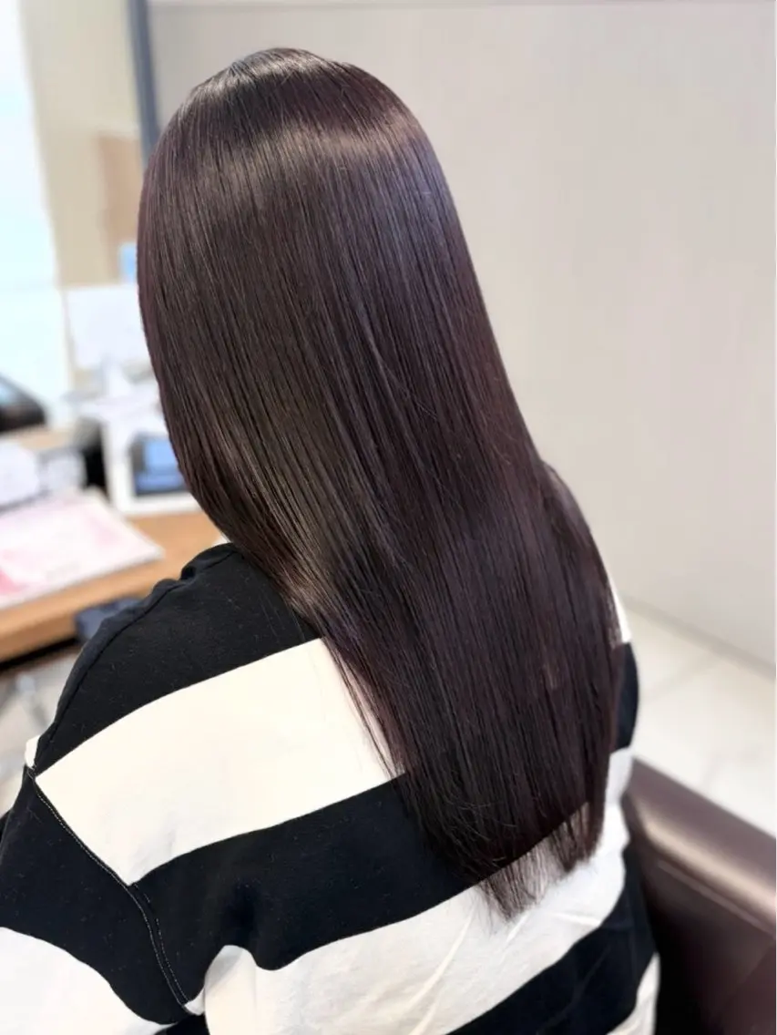 ミディアム カラー ブリーチ ラベンダーカラー ブリーチなしカラー 髪質改善 ヘアカラー shizuna/平尾 /カラー/髪質改善のヘアスタイル