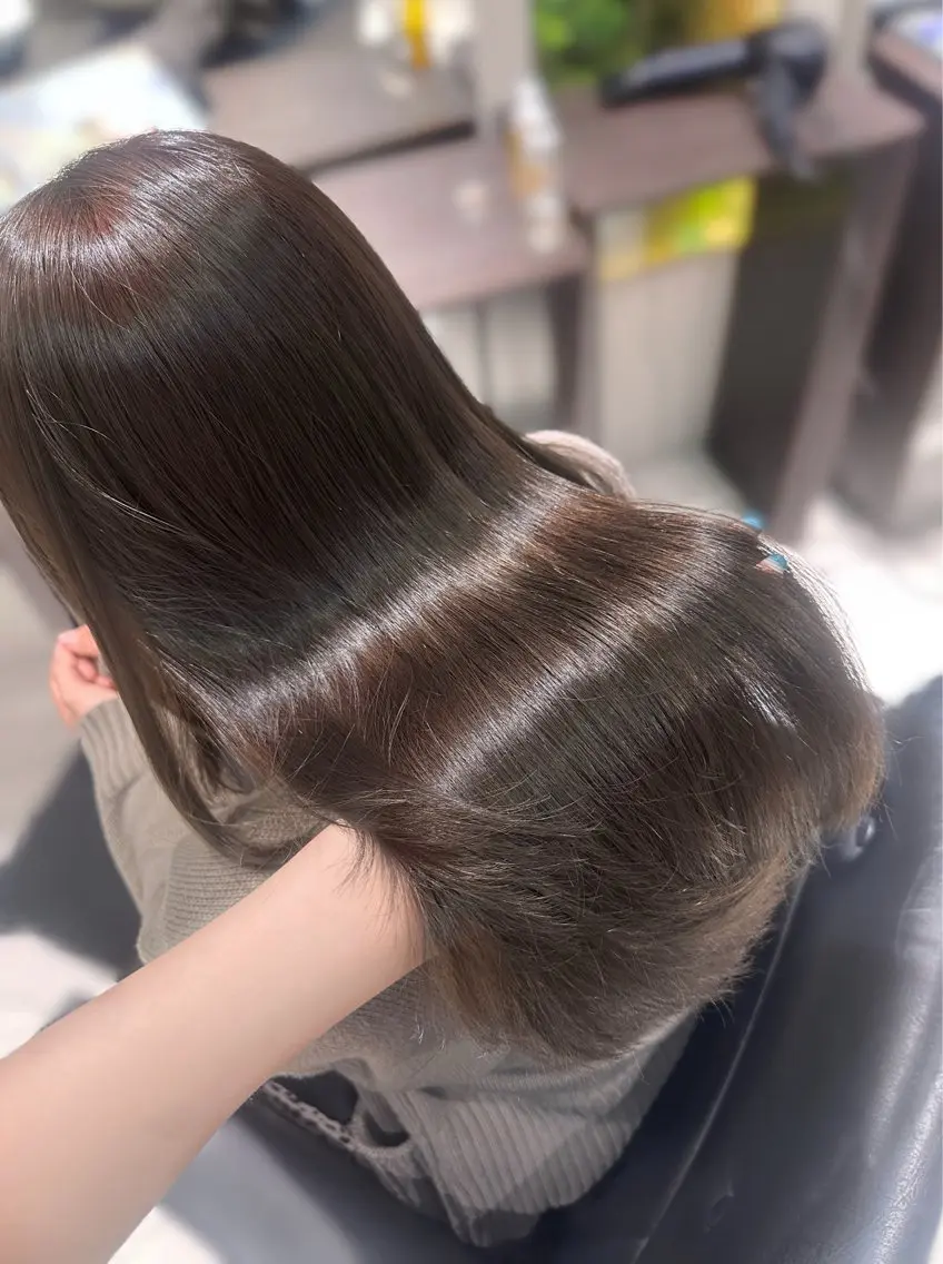ロング カラー トリートメント 韓国系艶髪🎀 miyuuのヘアスタイル