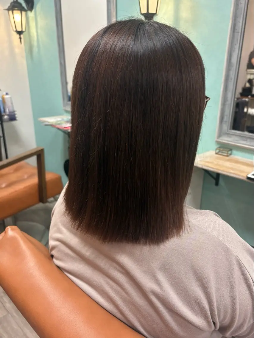 セミロング カラー ブラウンカラー ナチュラルブラウン ERII /伏見 カットモデル募集中!のヘアスタイル