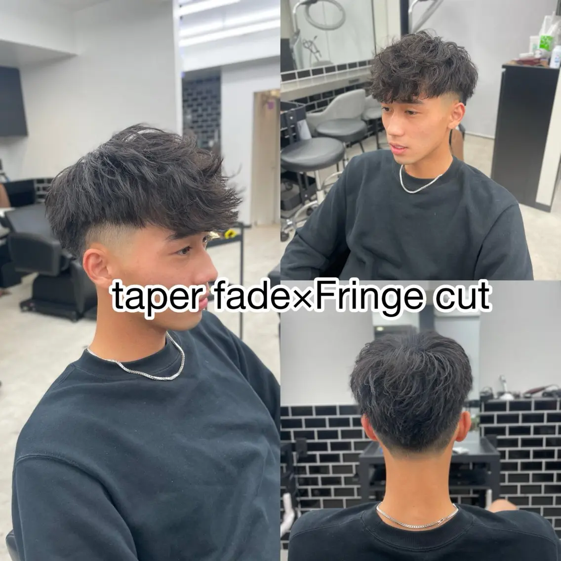 ショート パーマ メンズ フェードカット 外国人風カラー カット パーマ 清藤 竜輝のヘアスタイル