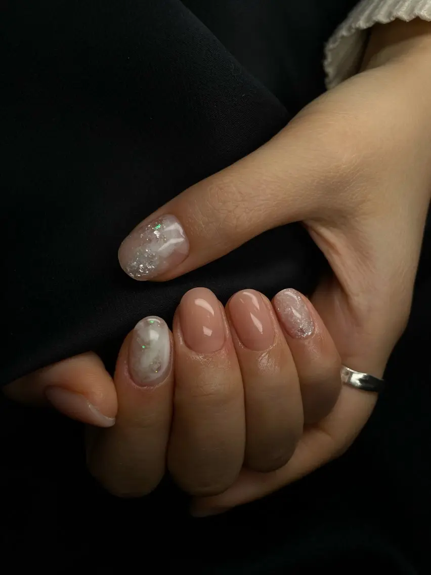【当日ok/韓国】スカルプ＋ニュアンス4コ&one color/long nail acrylic nuanceの写真