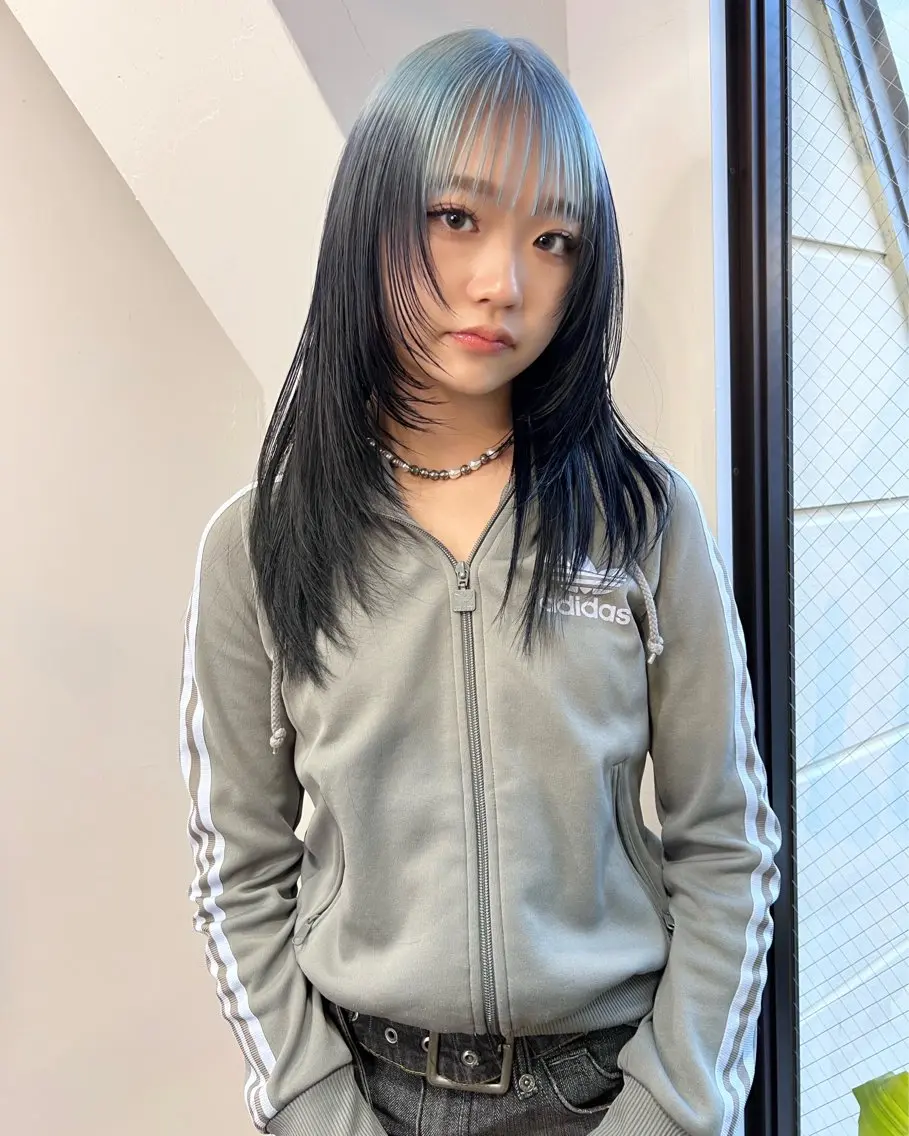 セミロング カラー ブリーチ ケアブリーチ レイヤーカット トリートメント 🧡色落ちまで2度 楽しめる🧡ヨシキのヘアスタイル