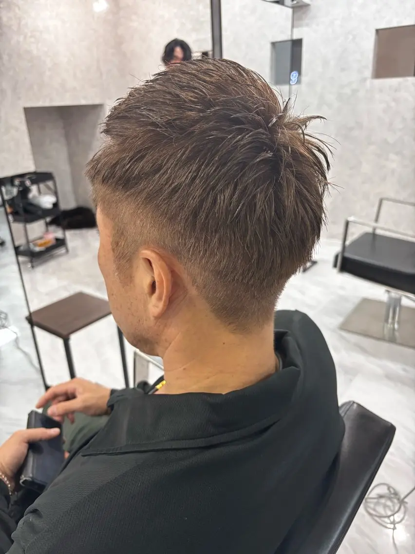 カラー メンズ 透明感カラー Men's Rico Chihayaのヘアスタイル
