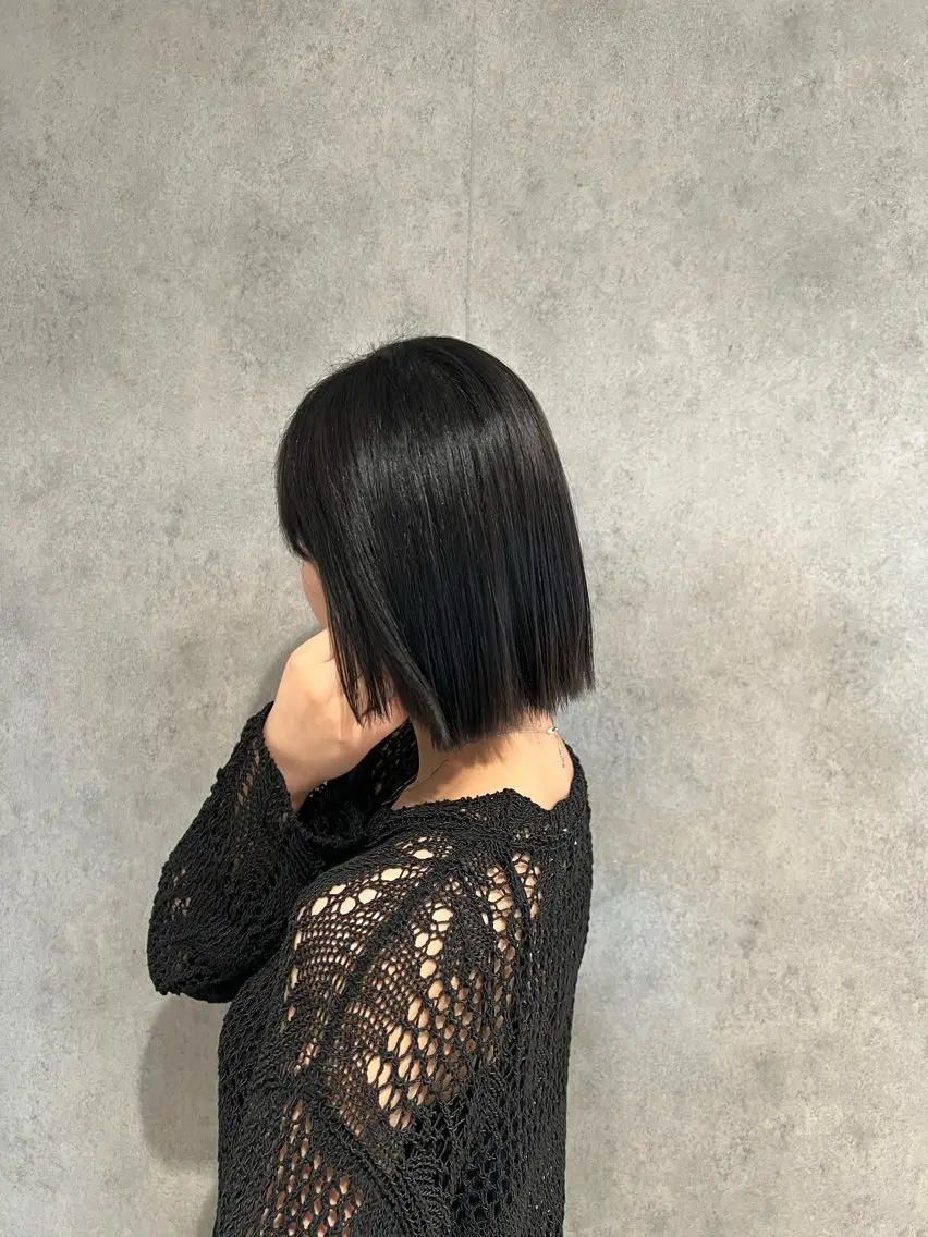ミディアム ケアカラー 縮毛矯正 トリートメント 石本 泰士のヘアスタイル