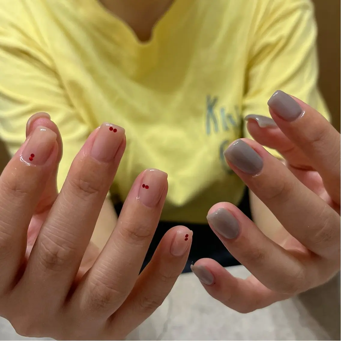 ネイル グリーン ハンドネイル vegh. nail/阿波座のネイルデザイン