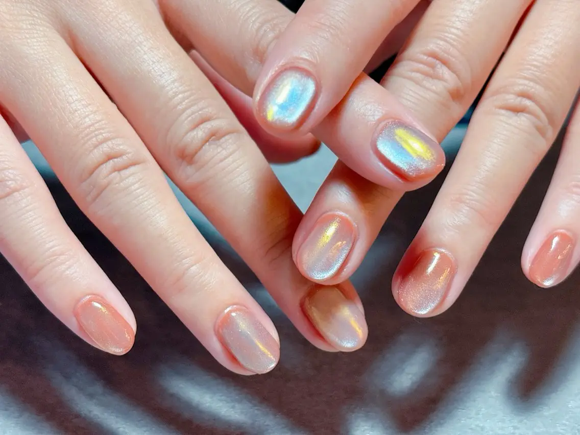 ネイル アートネイル オーロラネイル チークネイル フラッシュネイル フットネイル ゆ か_Nails💫のネイルデザイン