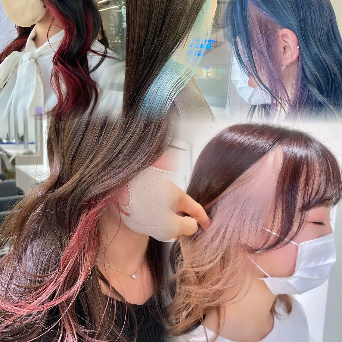 💖さり気ないお洒落に👀💖イヤリングカラーorインナーカラー😳💘➕艶髪オンカラー➕ケアトリートメント➕前髪カットの写真