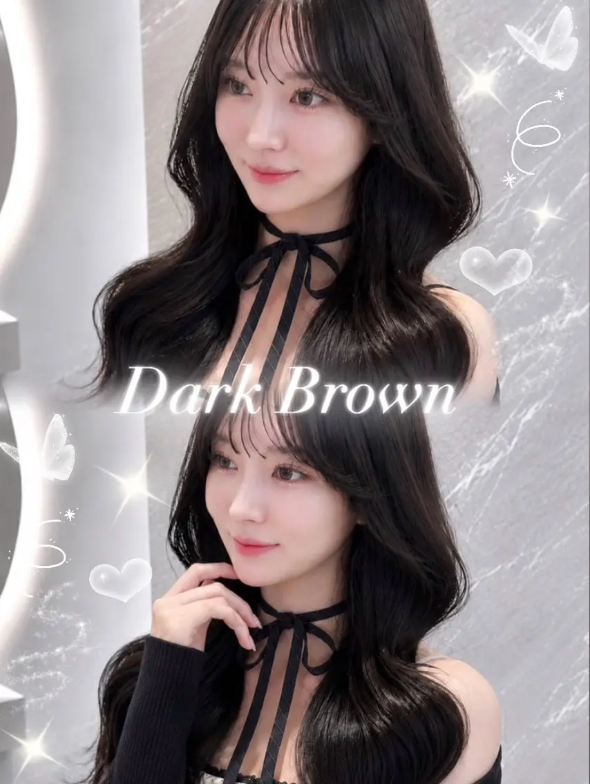 セミロング カラー ヘアアレンジ 黒髪 ブルーカラー ブルーブラック ブラウンカラー 透明感カラー カット ヘアカラー 🖤kana韓国ヘア 艶髪カラー特化🖤のヘアスタイル