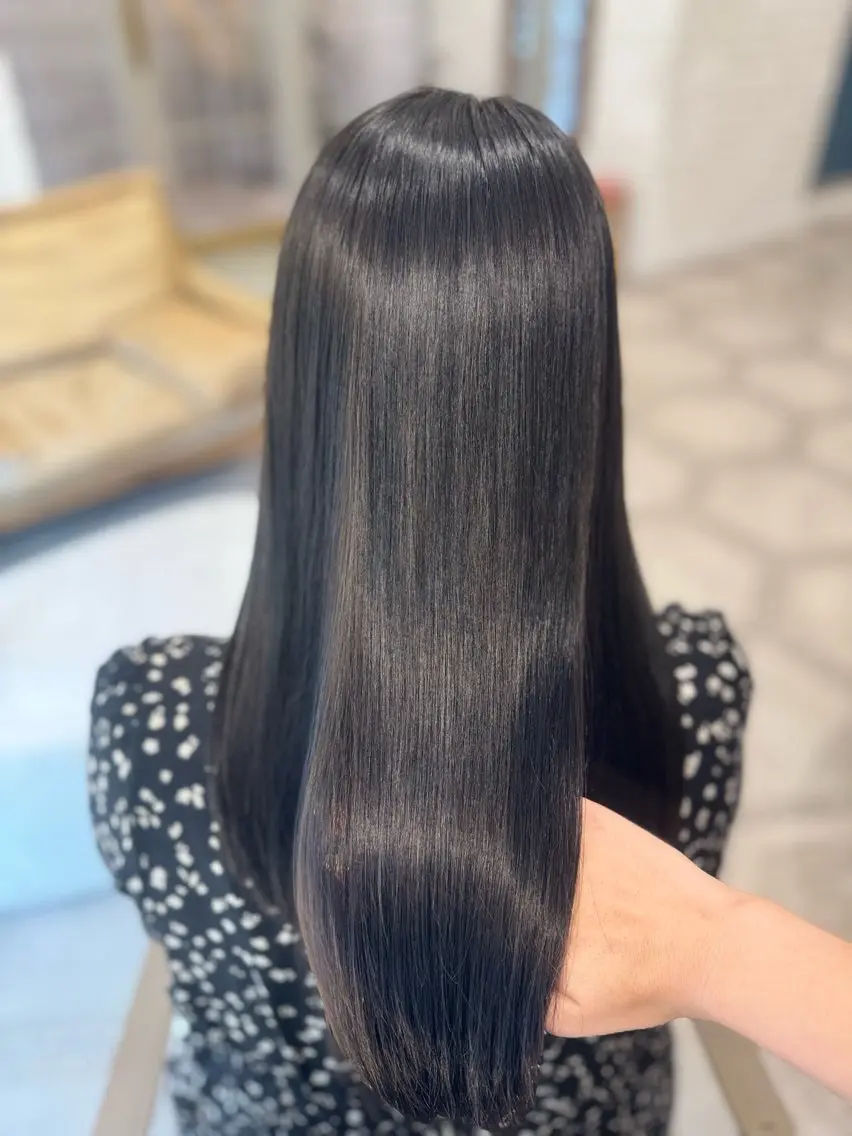ロング 縮毛矯正 トリートメント カット 縮毛矯正 トリートメント 堀江美容室 千晶のヘアスタイル