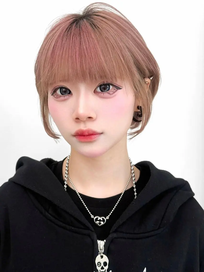 ショート カラー ヘアアレンジ カット トリートメント ヘアセット 縮毛矯正🤍 盛れるボブ/ひかりのヘアスタイル