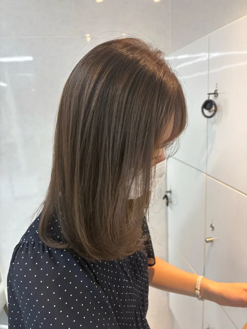 ミディアム カット ヘアカラー 【ALEAP】 coconaのヘアスタイル