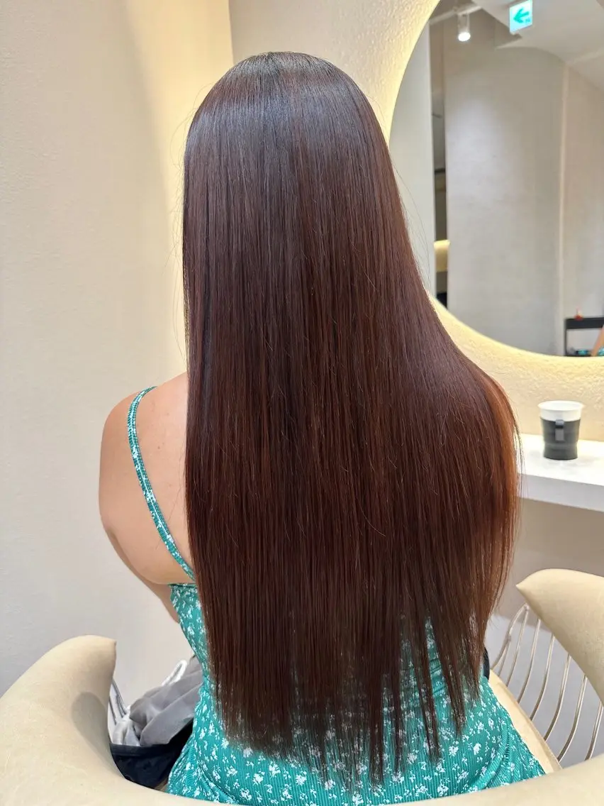 ロング カット ヘアカラー 縮毛矯正 トリートメント 🩵縮毛矯正・ボブ 岩原朋也🩵のヘアスタイル