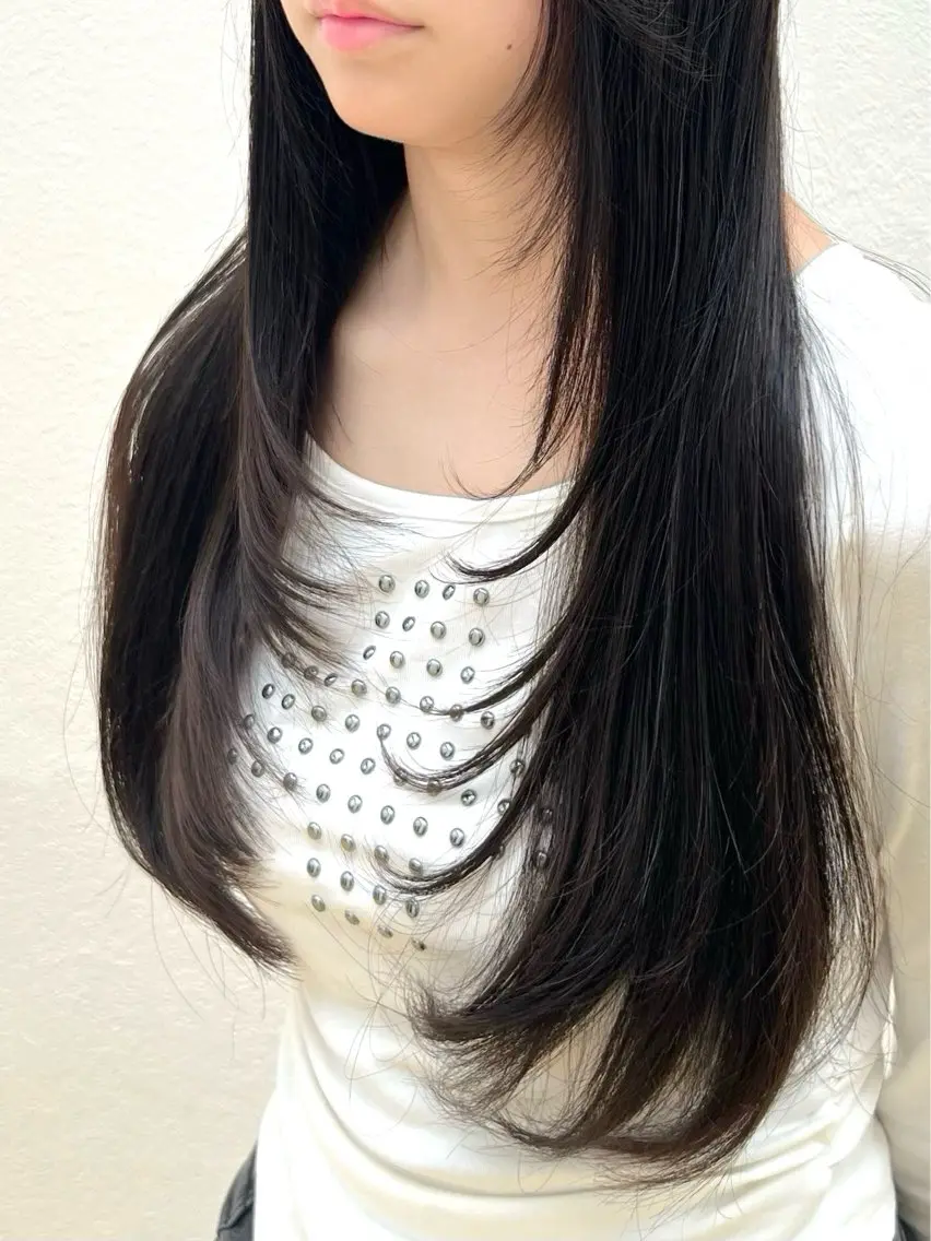ロング レイヤーカット たけなか ゆいのヘアスタイル
