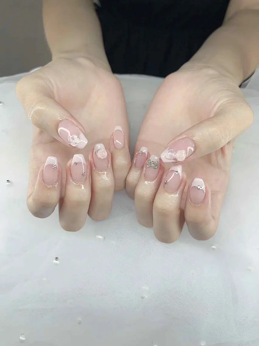 ネイル 韓国ネイル 持ち込み ニュアンスネイル ネイルチップ ROSE ANA CHUO 本川越のネイルデザイン