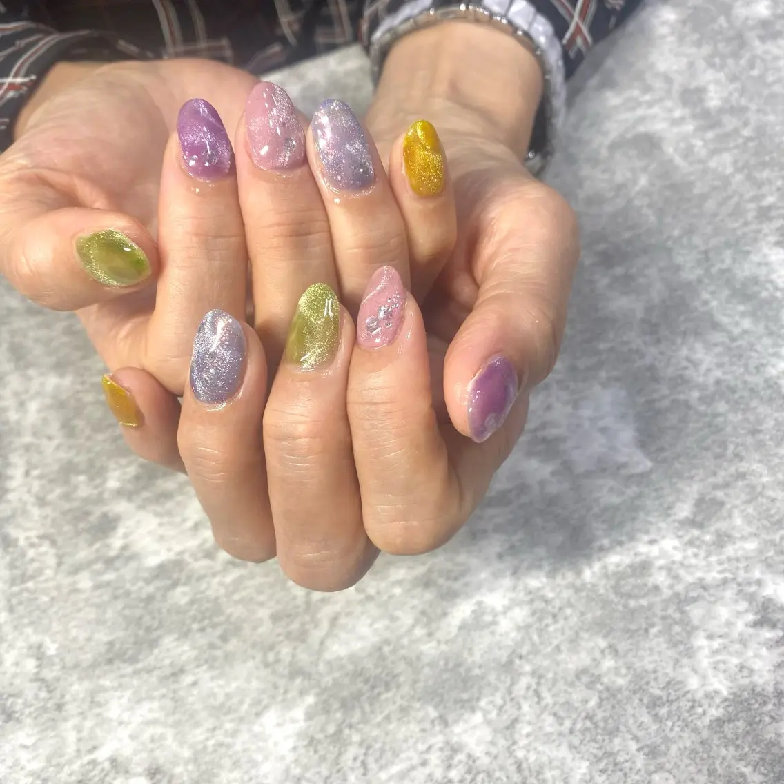 ネイル マグネットネイル ニュアンスネイル ハンドネイル ★Rinail... .のネイルデザイン