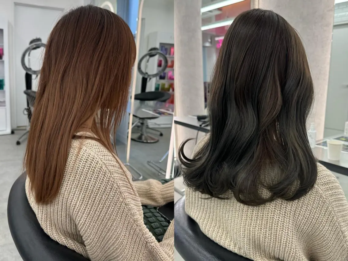 【💙何度でもお得クーポン❢✨】ワンカラー+1stepトリートメント　🌈🦄の写真