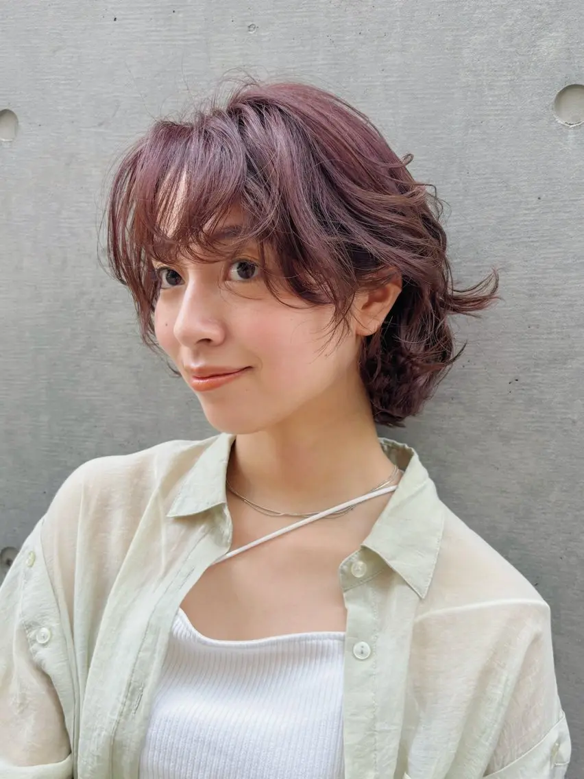 カラー ブラウンカラー ボブ/ミディアム 親しみやすさ/さくらのヘアスタイル