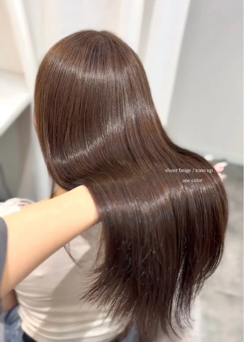 カラー ヘアカラー トリートメント Yuui🩰梅田/ 艶カラー/アレンジのヘアスタイル