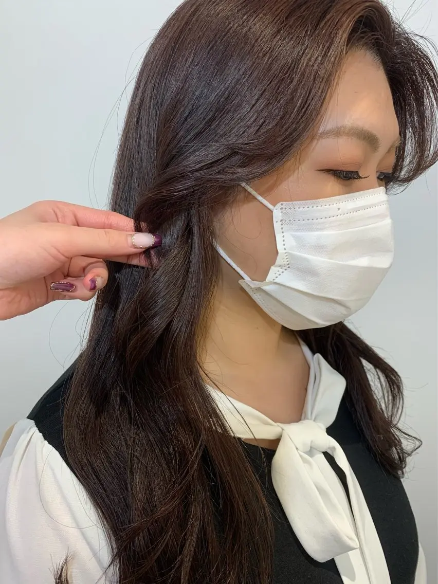 ロング カラー 🍓韓国ヘア レイヤ ーカット🍓笠原 葵のヘアスタイル