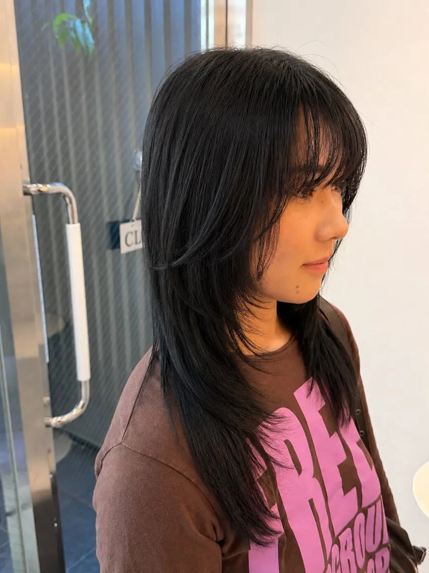 ミディアム レイヤーカット 似合わせカット カット ヘアカラー Fi-Ne原宿/プル エク指名No.1そらのヘアスタイル