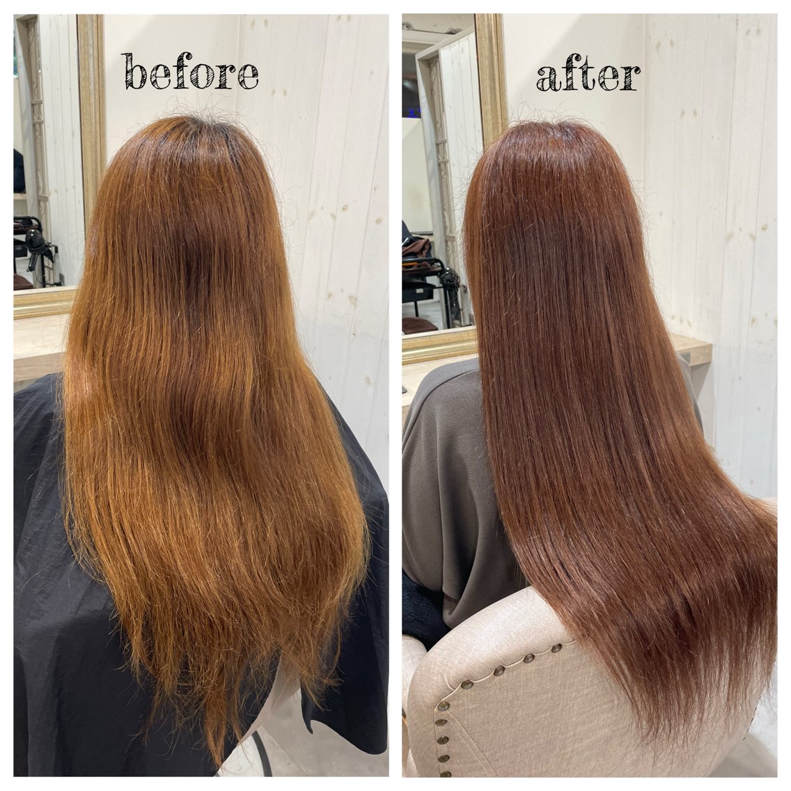 ロング カラー ヘアカラー トリートメント PutiLuca 浅川のヘアスタイル