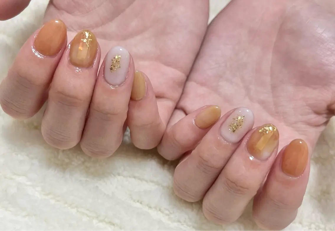 ネイル オーロラネイル ニュアンスネイル 春ネイル わたなべ さやかのネイルデザイン
