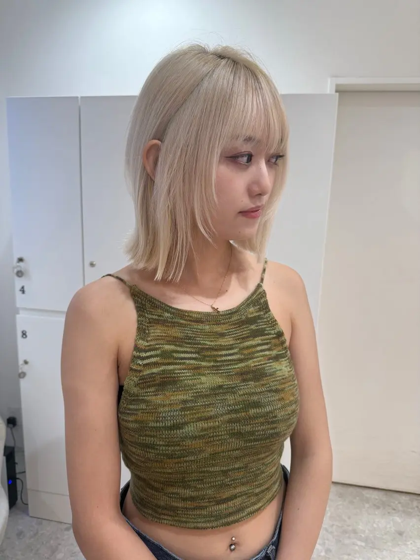 ミディアム カラー ヘアカラー トリートメント Aster 店長 れおんのヘアスタイル