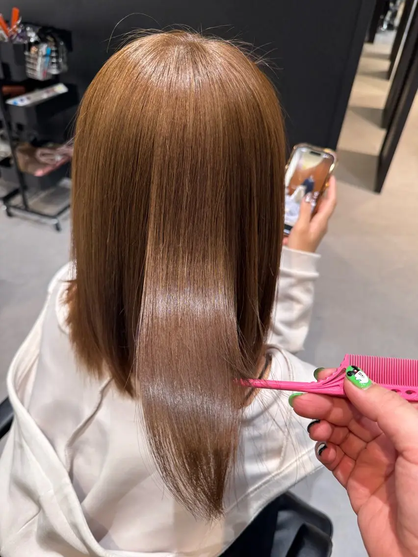 ミディアム カラー トリートメント wool TOKYO けいご[ブリーチ]のヘアスタイル