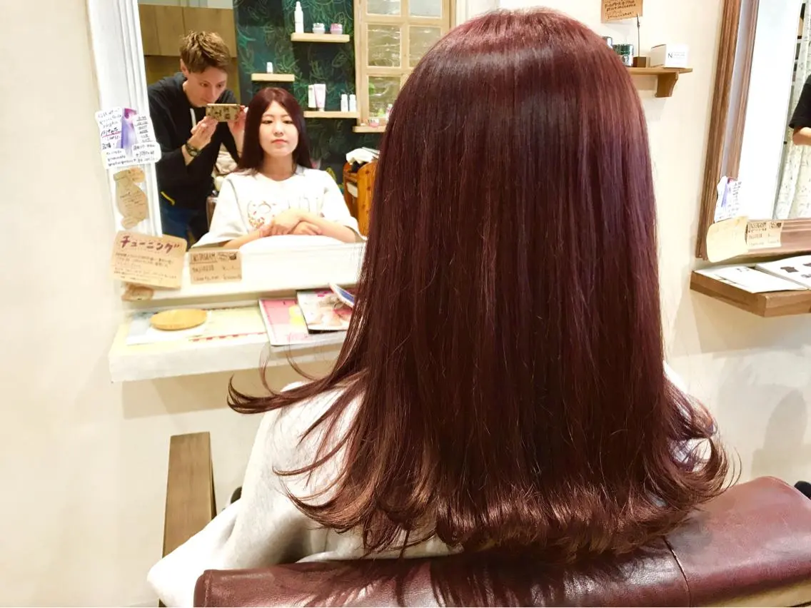 ミディアム カラー レッドカラー メンズ指名多数!! 田島史也のヘアスタイル