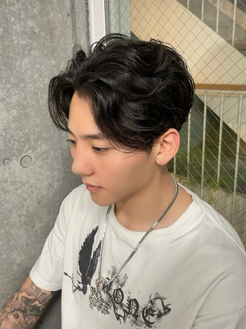 メンズ カット トリートメント ヘッドスパ ヘアセット メンズモテパーマ💙 fuwaのヘアスタイル