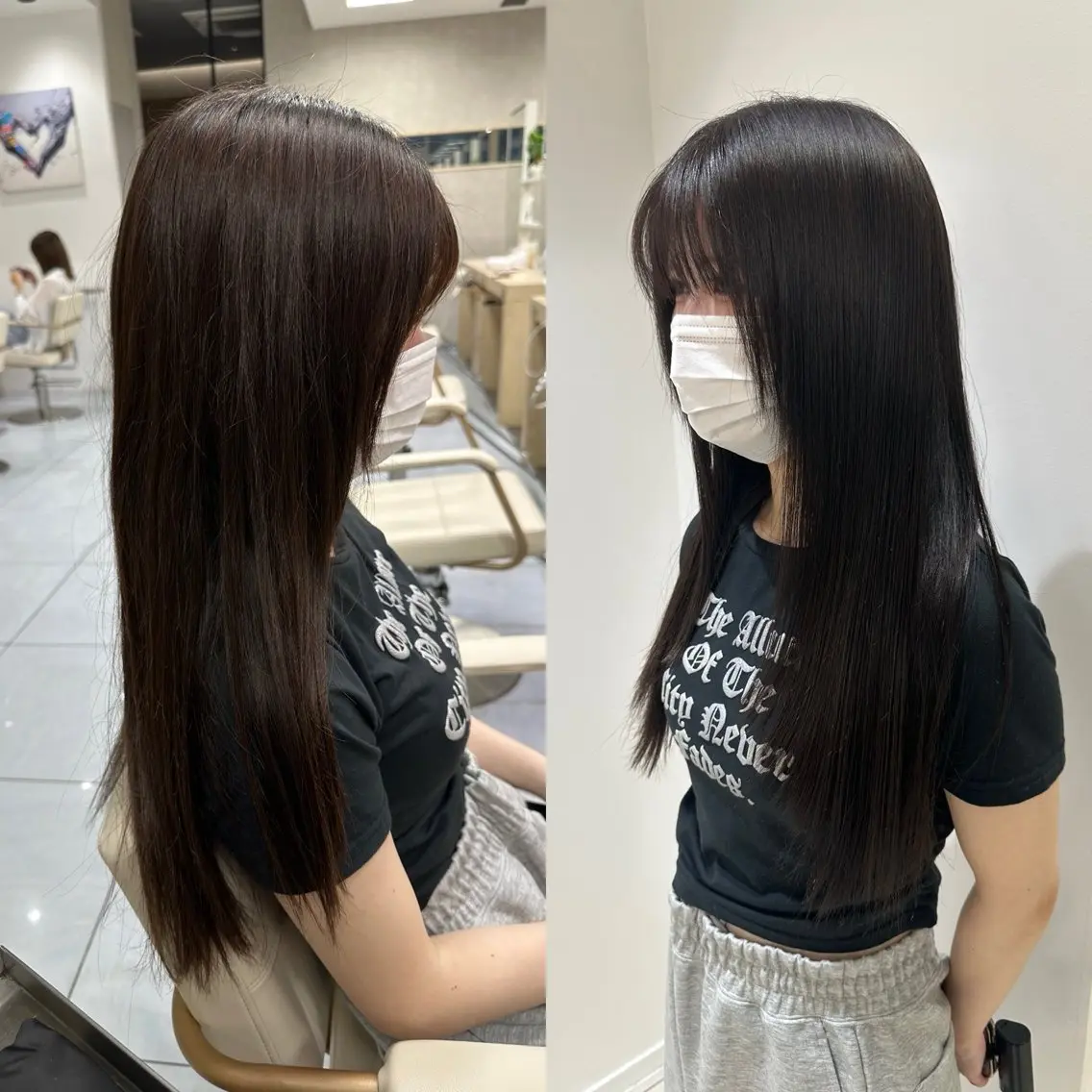 ロング パーマ カット 縮毛矯正 トリートメント 髪質改善/縮毛矯正 /レイヤーカット岡部のヘアスタイル