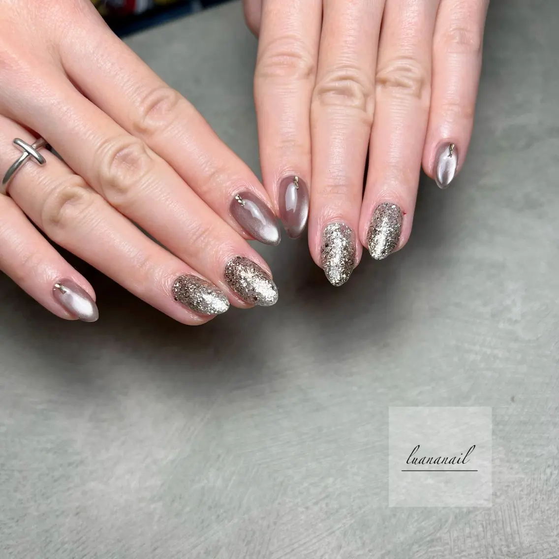 ネイル マグネットネイル ハンドネイル luana nailのネイルデザイン
