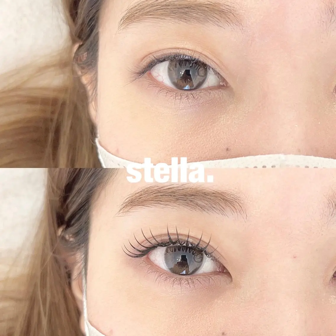 マツエク・マツパ カラーマツエク アップワードラッシュ Stella eyelashのマツエク・マツパデザイン