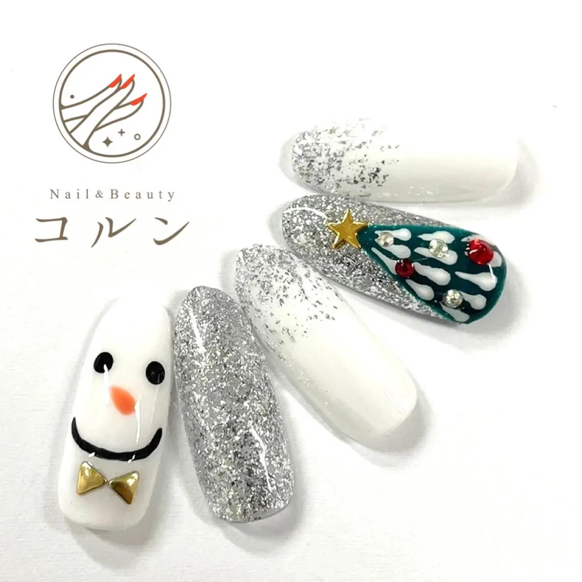 ネイル 冬ネイル クリスマス ハンドネイル フットネイル NailBeauty コルンのネイルデザイン