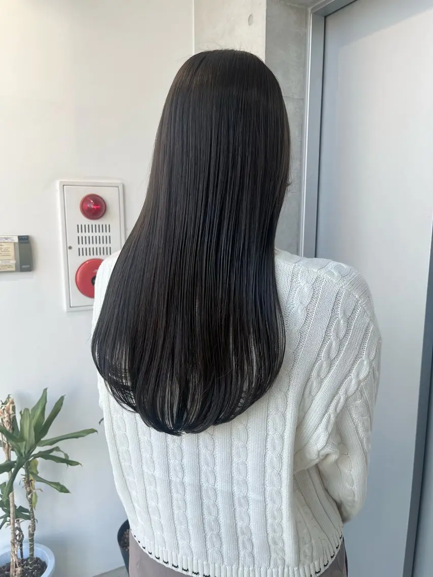 セミロング カラー パーマ ヘアアレンジ 透明感カラー/縮毛 矯正/YUKAのヘアスタイル